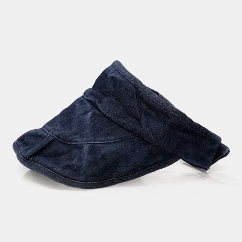 Washed Denim Top Hat Solbeskyttelse Åndbar Justerbar