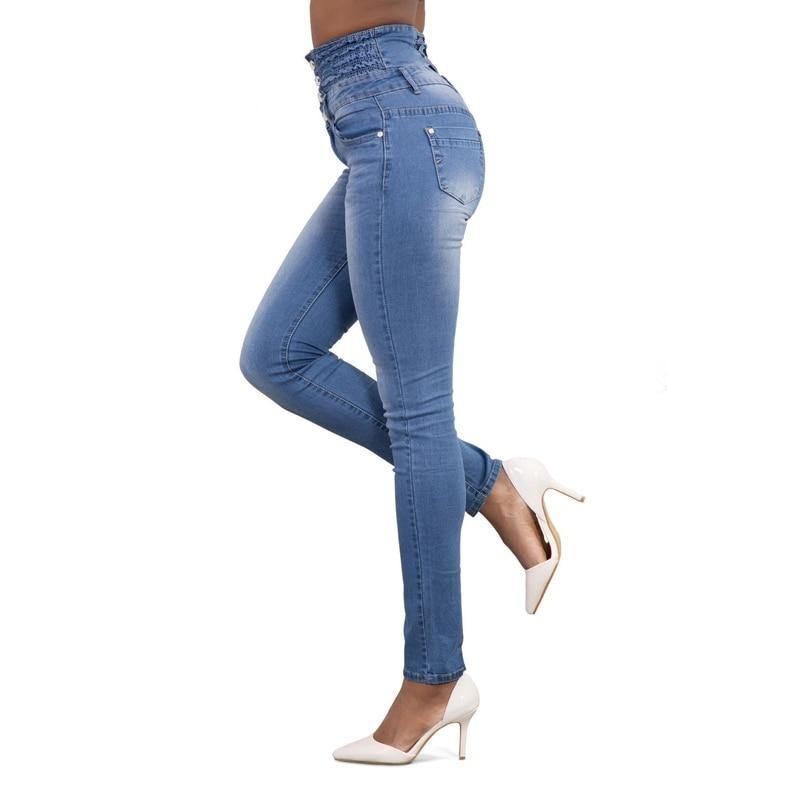 Forår Sommer Kvinde Skinny Jeans Denim Pencil Bukser Topmærke Stretch Jeans Højtaljede Bukser Kvinder Højtaljede Jeans