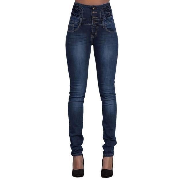 Forår Sommer Kvinde Skinny Jeans Denim Pencil Bukser Topmærke Stretch Jeans Højtaljede Bukser Kvinder Højtaljede Jeans