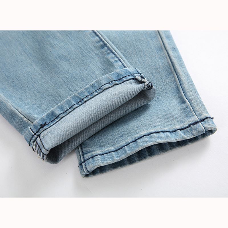 Herre Huller Mode Casual Lige Ben Jeans Vintage Lyseblå Denimbukser