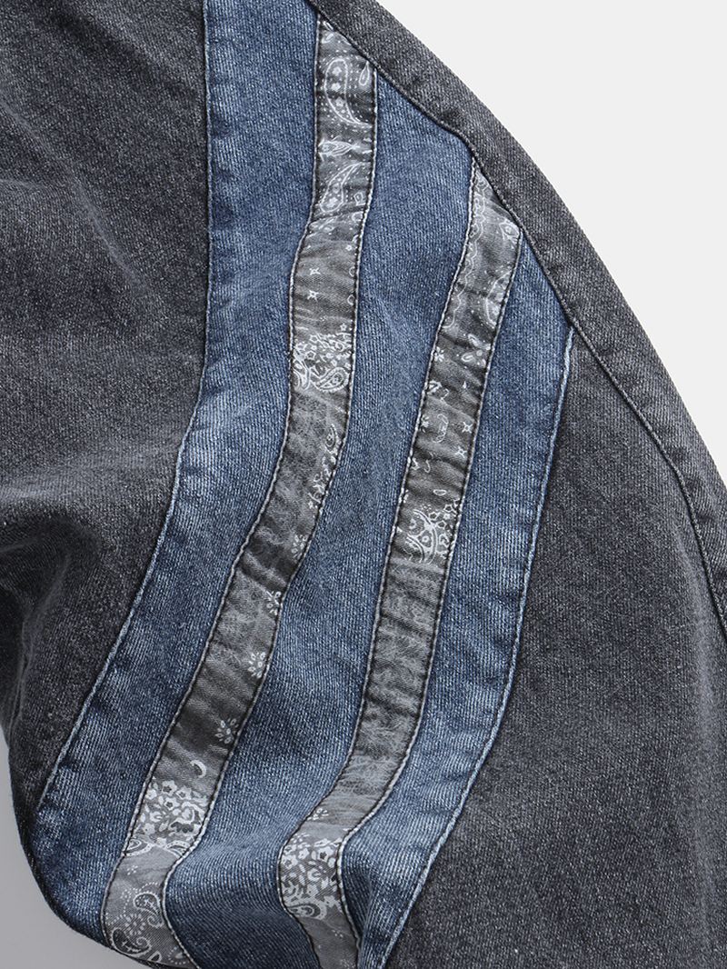 Herre Patchwork Pocket Elastisk Talje Harlan Jeans