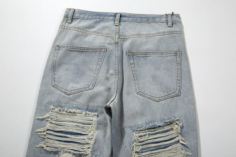 High Street Heavy Hole Patch-broderede Jeans