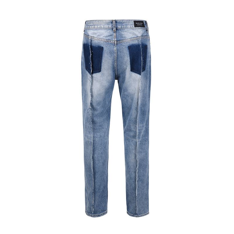 High Street Mode Stitching Slim Jeans