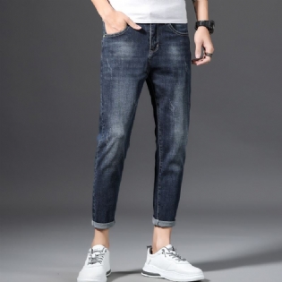 Koreansk Stil Mænds Cropped Jeans Slanke Fødder