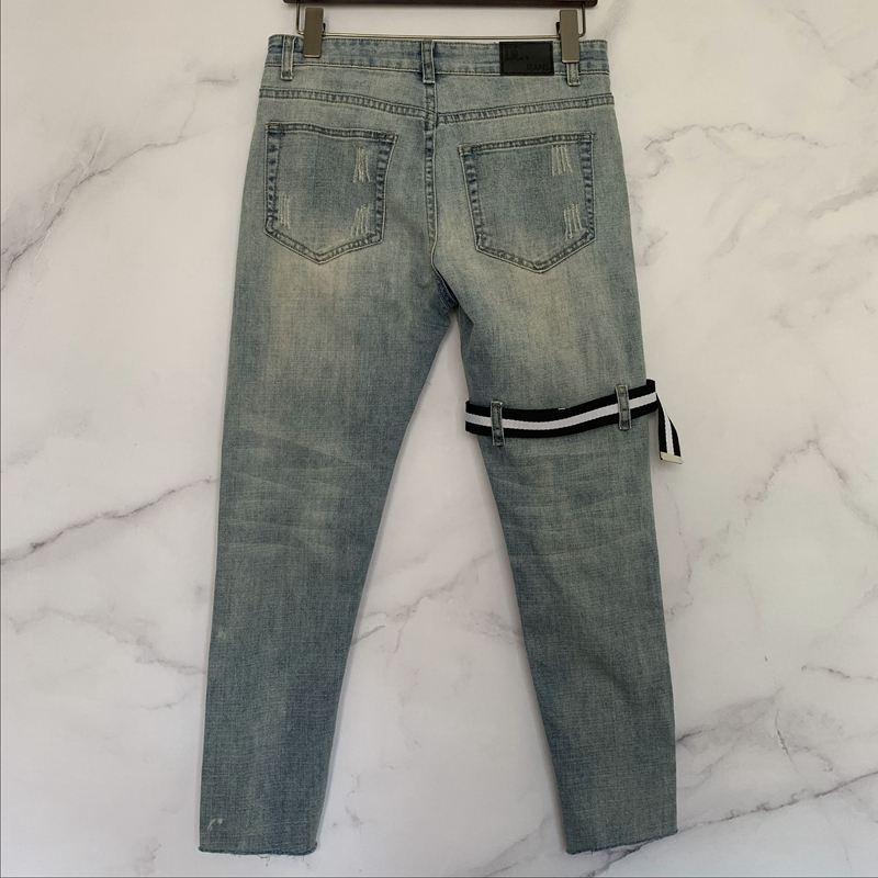 Rippede T-kniv Cut Jeans Cropped Bukser