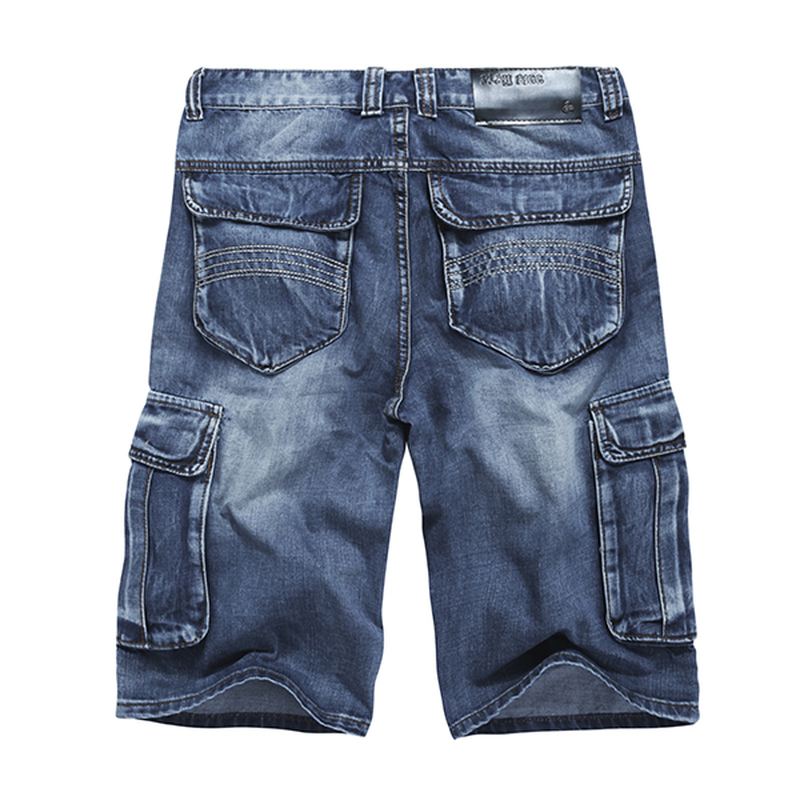 Sommer Herre Store Lommer Jeans Loose Street Skateboard Denimshorts