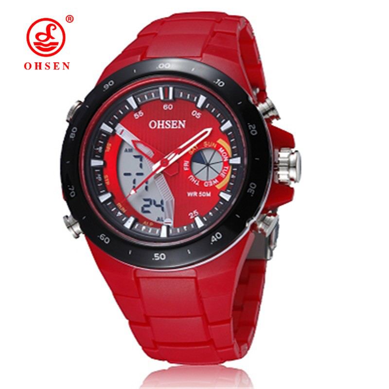 Digital Analog Alarm Stopur Herre Sport Watch