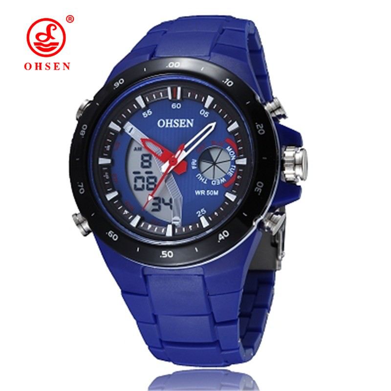 Digital Analog Alarm Stopur Herre Sport Watch