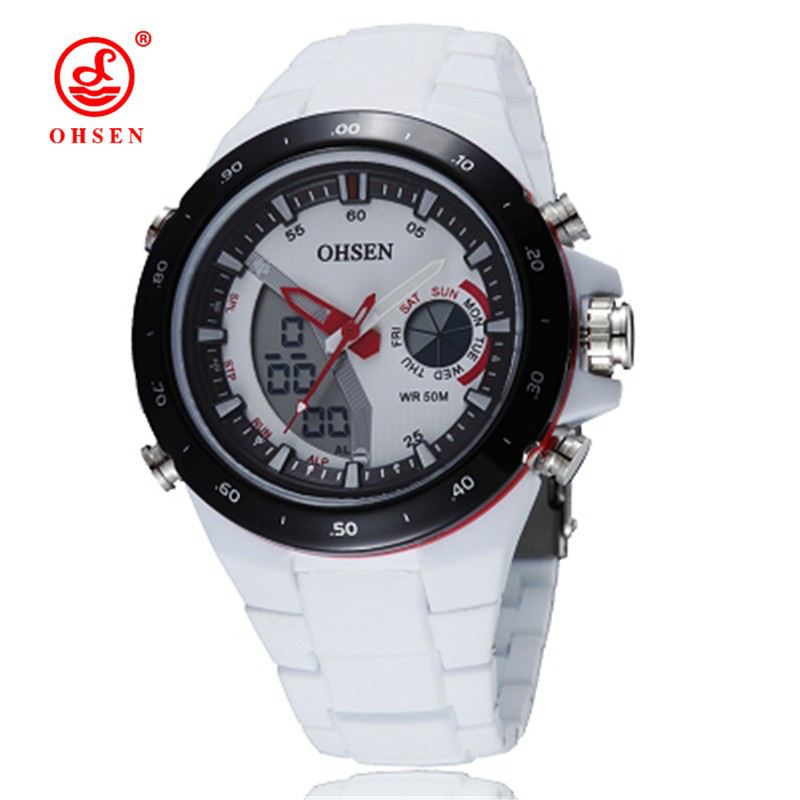 Digital Analog Alarm Stopur Herre Sport Watch