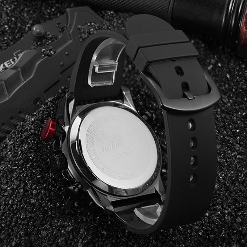 Dual Display Digital Watch Herre Chronograph Alarm Lysende Display Mode Sport Watch