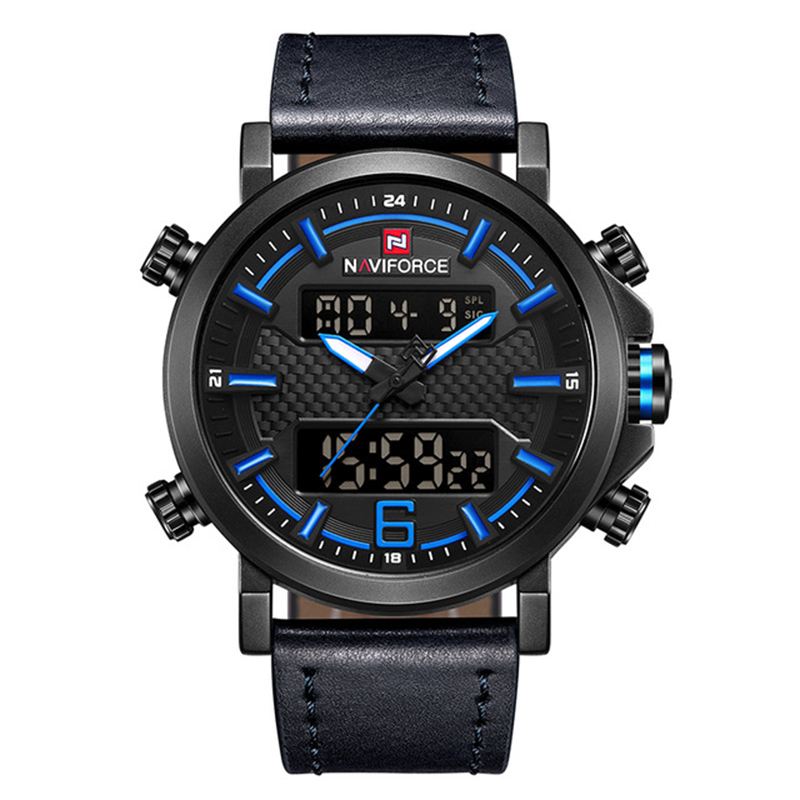 Dual Display Digital Watch Lysende Display Alarm Kalender Udendørs Sport Ur