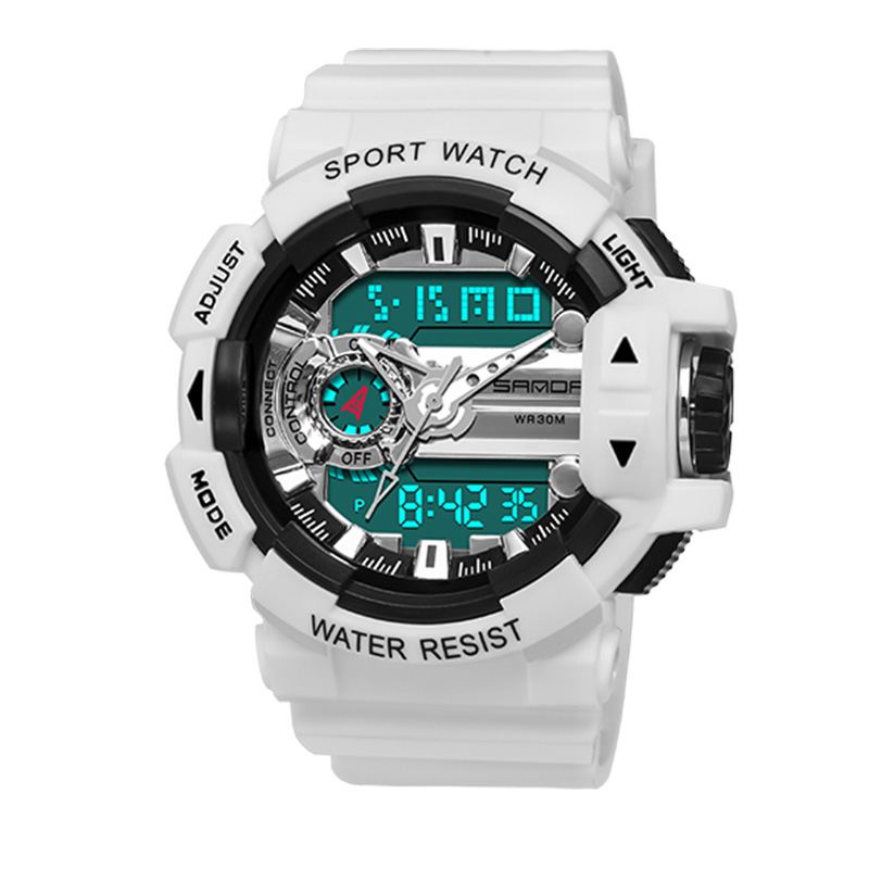 Lysende Display Candar Stopur Herre Mode Sport Watch Dual Display Digital Watch