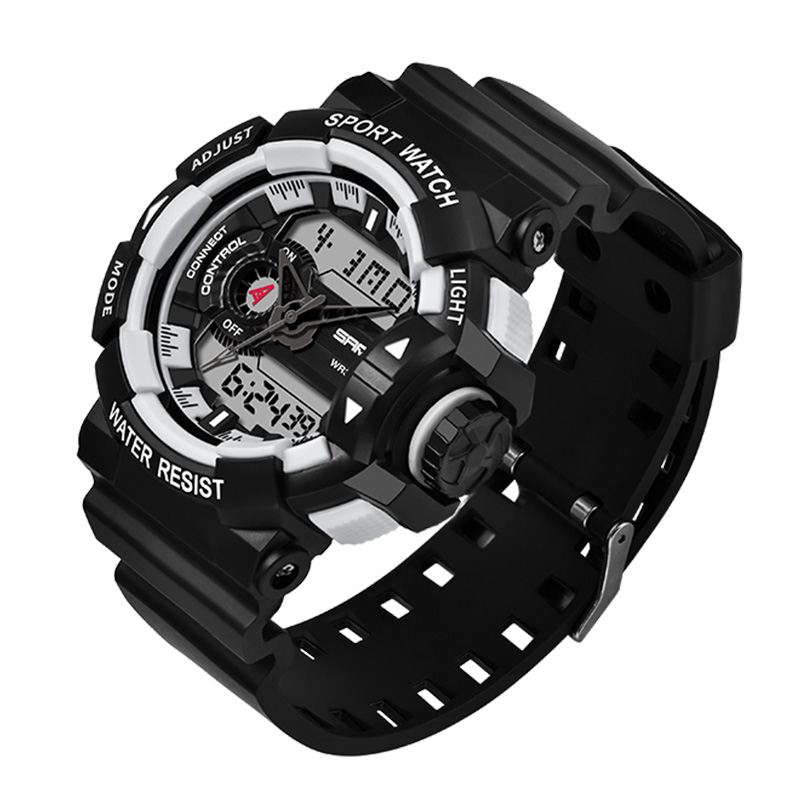 Lysende Display Candar Stopur Herre Mode Sport Watch Dual Display Digital Watch