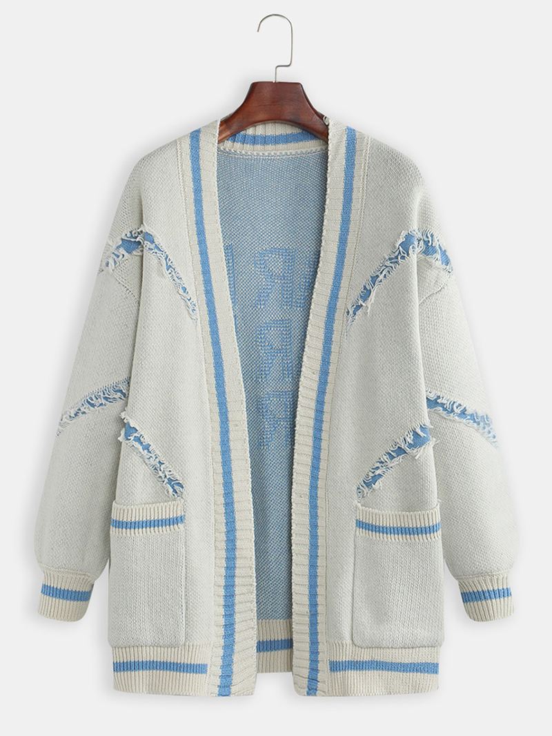 Kvinder Casual Loose Letter Med Tryk Sweater Cardigans