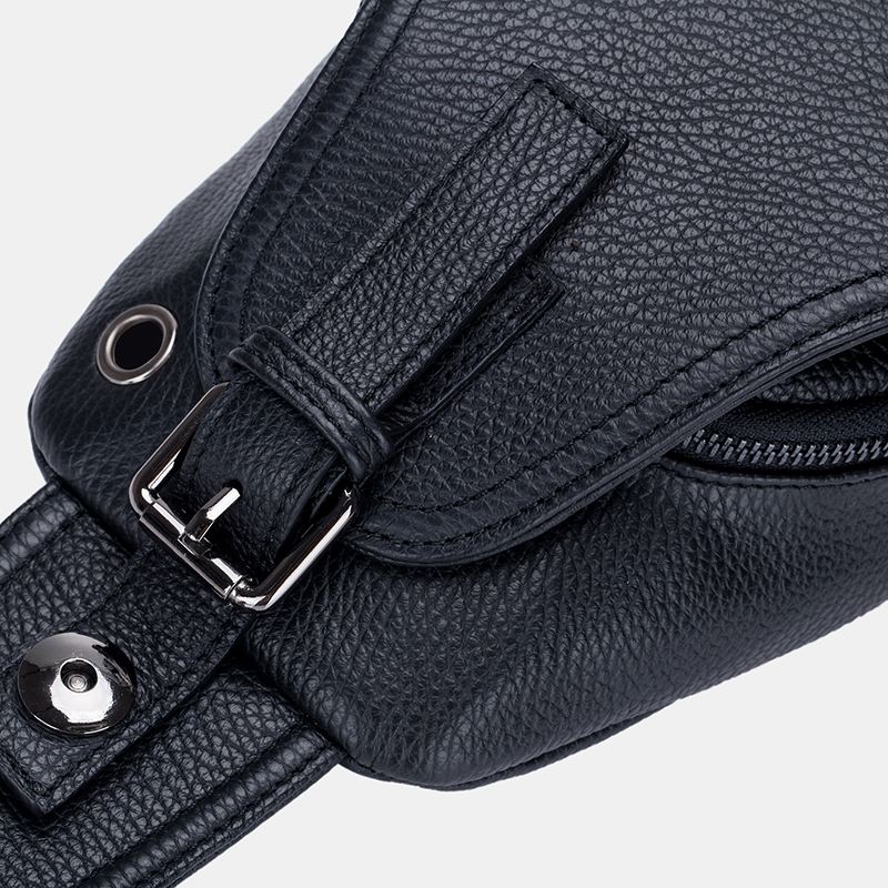 Ægte Læder Brysttaske Skuldertaske Crossbody Taske Til Mænd