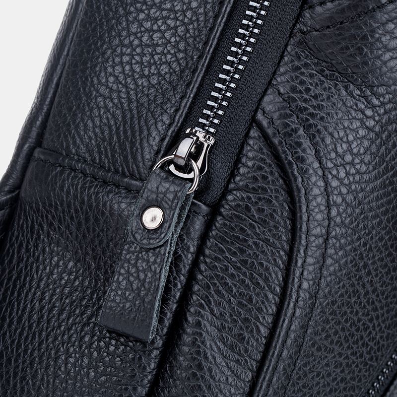 Ægte Læder Brysttaske Skuldertaske Crossbody Taske Til Mænd