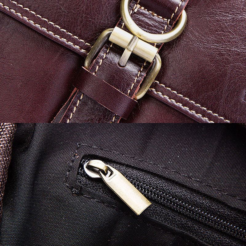 Håndtaske I Ægte Læder Til Mænd Skuldertaske Crossbody-taske Business-taske