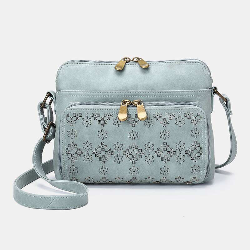 Hollow Out Letvægts Solid Blomster Design Crossbody-taske