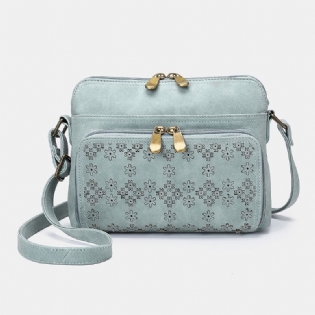 Hollow Out Letvægts Solid Blomster Design Crossbody-taske