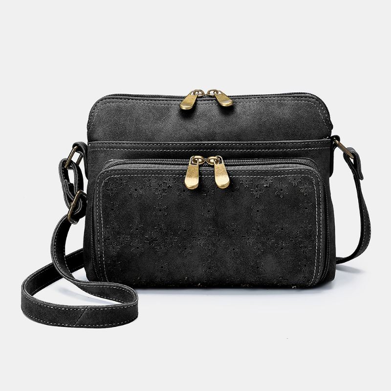 Hollow Out Letvægts Solid Blomster Design Crossbody-taske