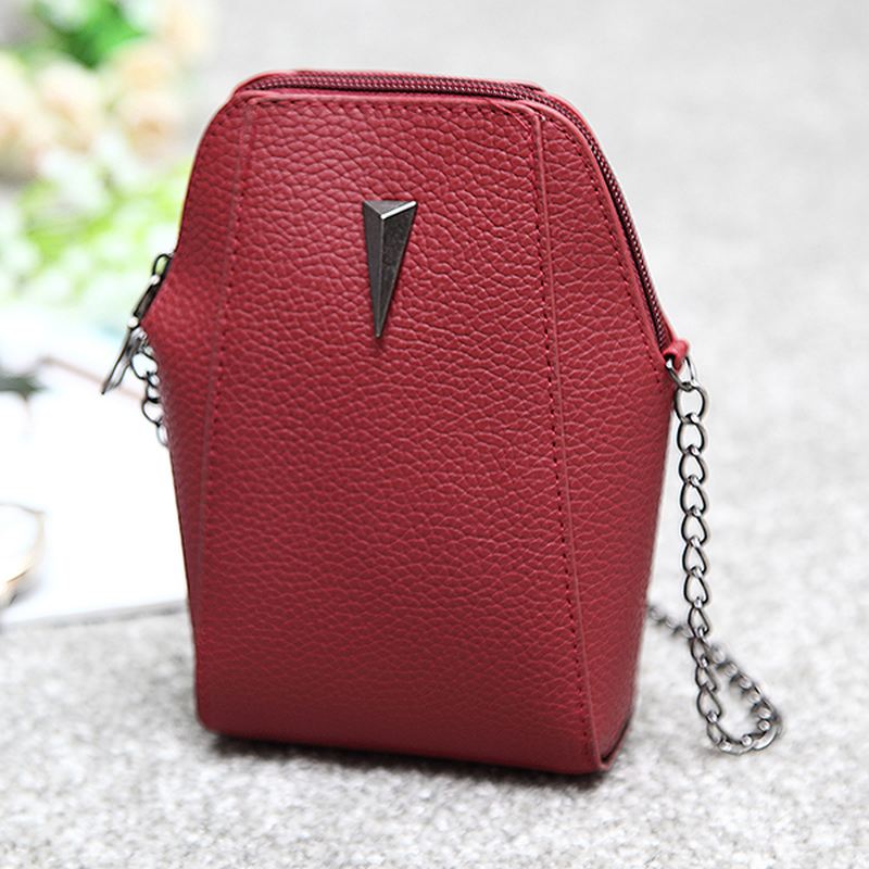 Kvinde Pu Krokodillemønster Kæde Taske Telefon Taske Clutch Taske Crossbody Taske