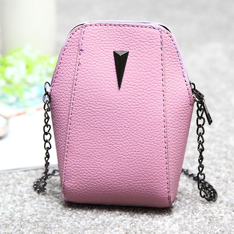 Kvinde Pu Krokodillemønster Kæde Taske Telefon Taske Clutch Taske Crossbody Taske