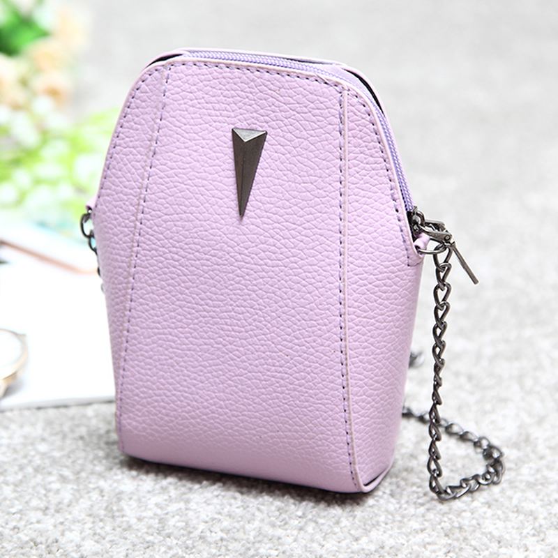 Kvinde Pu Krokodillemønster Kæde Taske Telefon Taske Clutch Taske Crossbody Taske