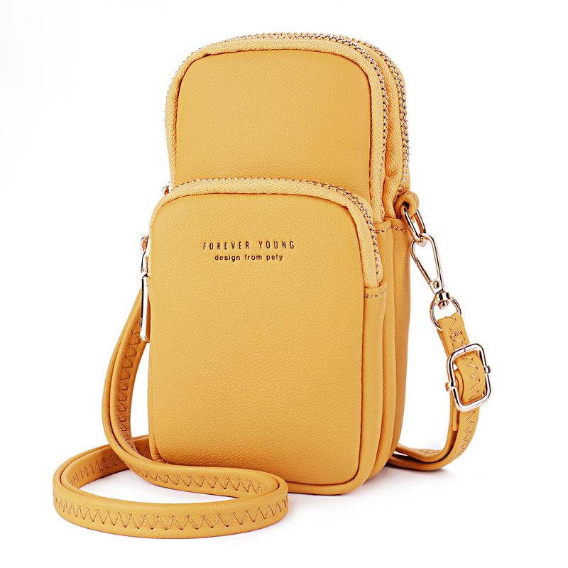 Kvindemode Solid Telefontaske Casual Crossbody Taske