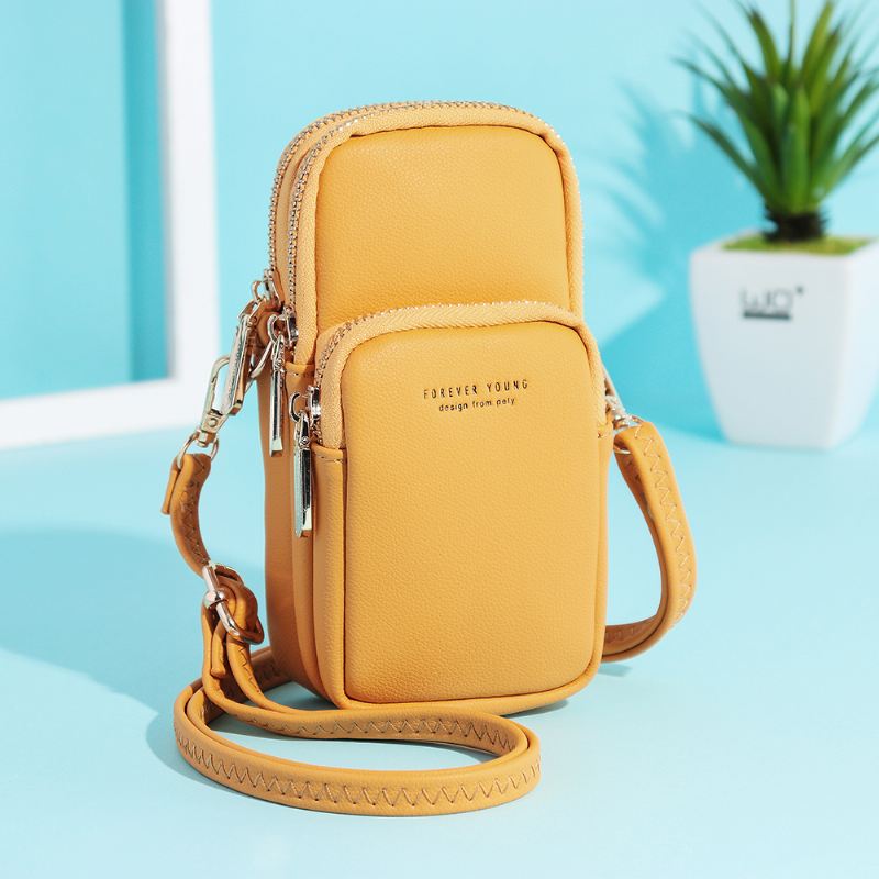 Kvindemode Solid Telefontaske Casual Crossbody Taske