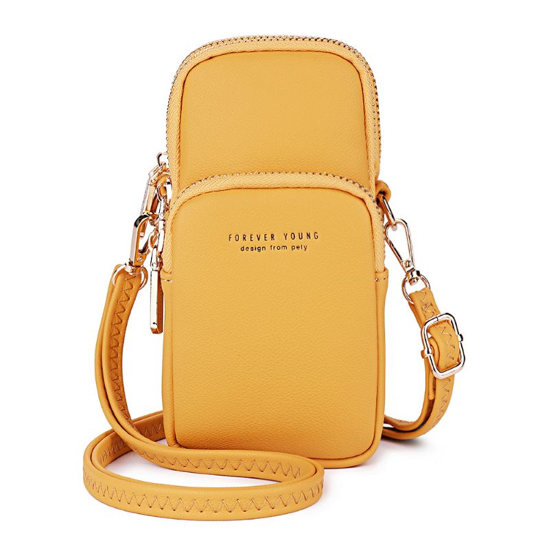 Kvindemode Solid Telefontaske Casual Crossbody Taske