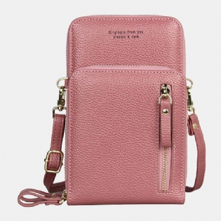 Kvinder 8 Kortpladser Solid Afslappet Telefontaske Crossbody-taske Skuldertaske