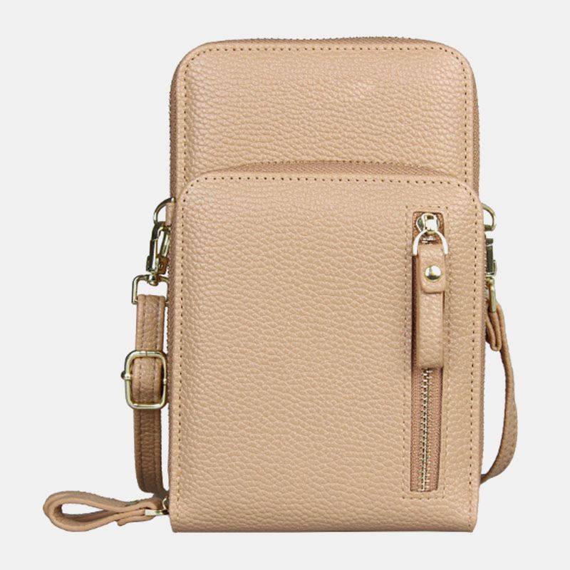 Kvinder 8 Kortpladser Solid Afslappet Telefontaske Crossbody-taske Skuldertaske