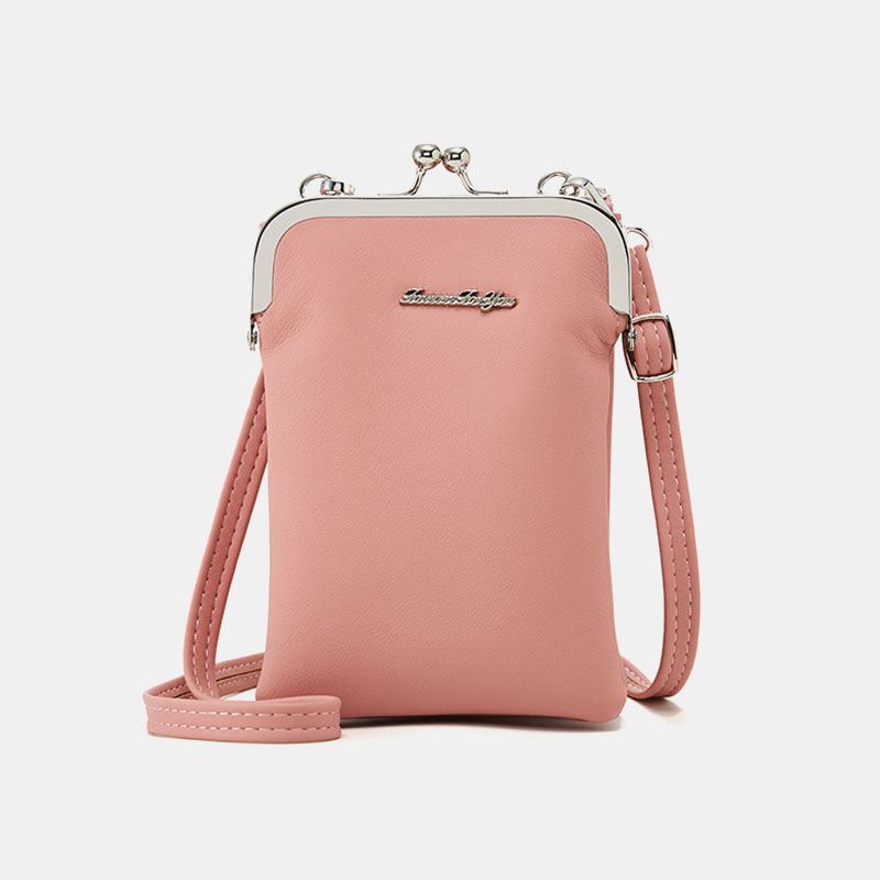 Kvinder 9 Kortpladser 6.3 Tommer Telefontaske Solid Crossbody-taske Skuldertaske