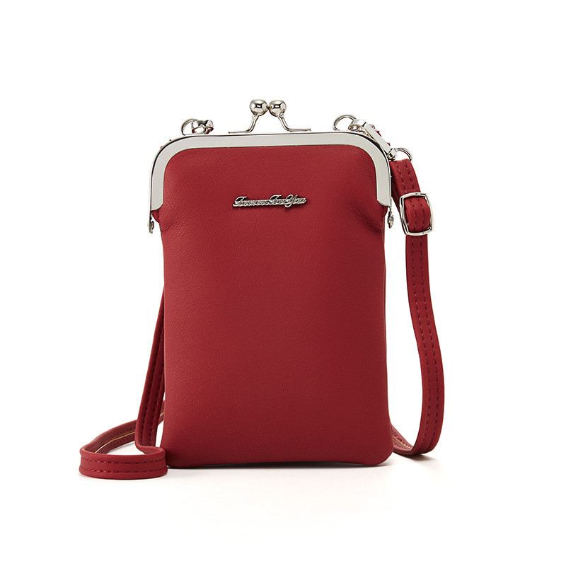 Kvinder 9 Kortpladser 6.3 Tommer Telefontaske Solid Crossbody-taske Skuldertaske