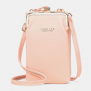 Kvinder 9 Kortpladser Telefontaske Solid Crossbody-taske Skuldertaske