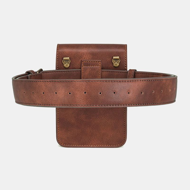 Kvinder Aftagelig Skulderrem Hardware Nitte Dekor Slangemønster Flap Magnetisk Lås Design Crossbody Taske Taljetaske