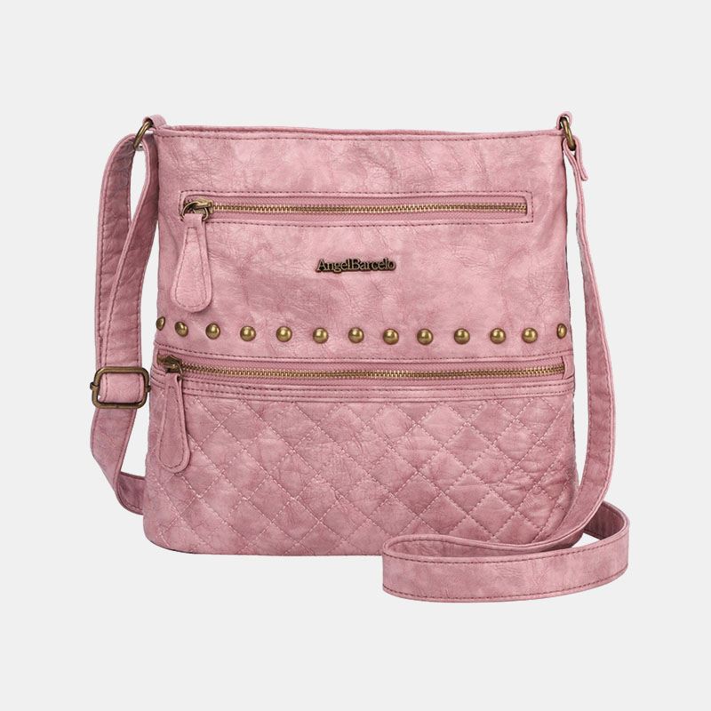 Kvinder Argyle Vandtæt Hardware Anti-theft Crossbody Bag Skuldertaske