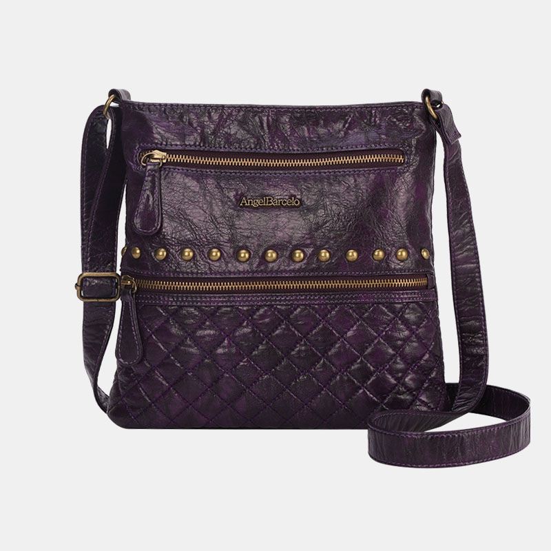 Kvinder Argyle Vandtæt Hardware Anti-theft Crossbody Bag Skuldertaske