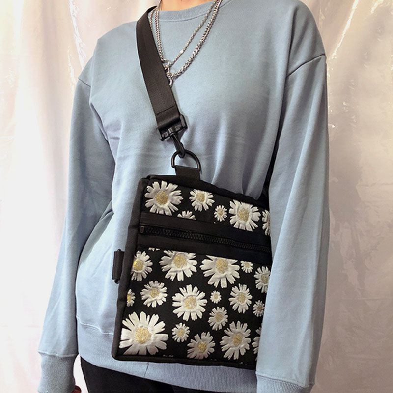 Kvinder Casual Blomster Nylon Crossbody Bag Skuldertaske