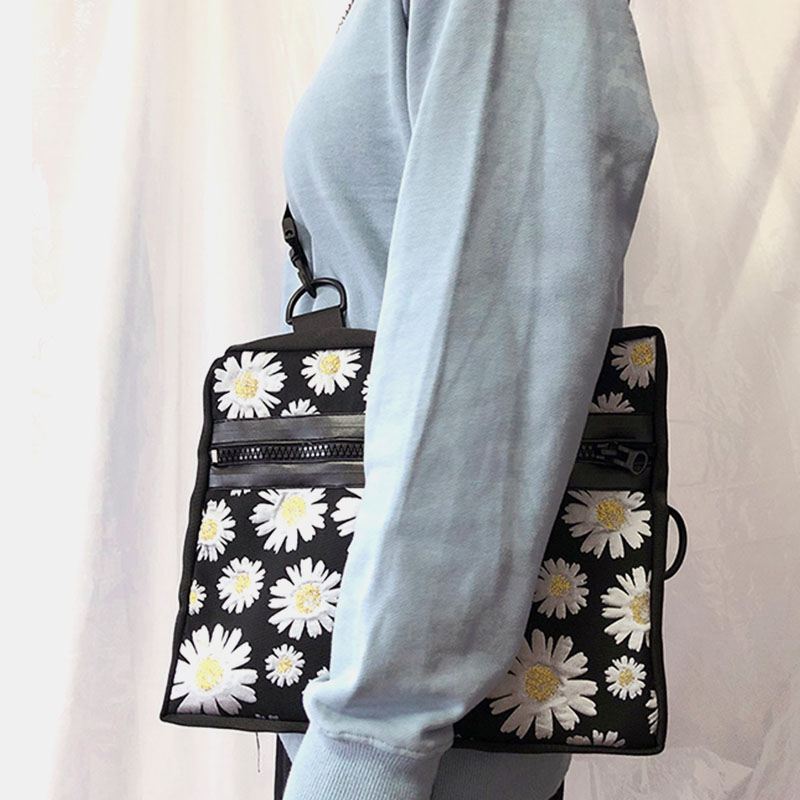 Kvinder Casual Blomster Nylon Crossbody Bag Skuldertaske