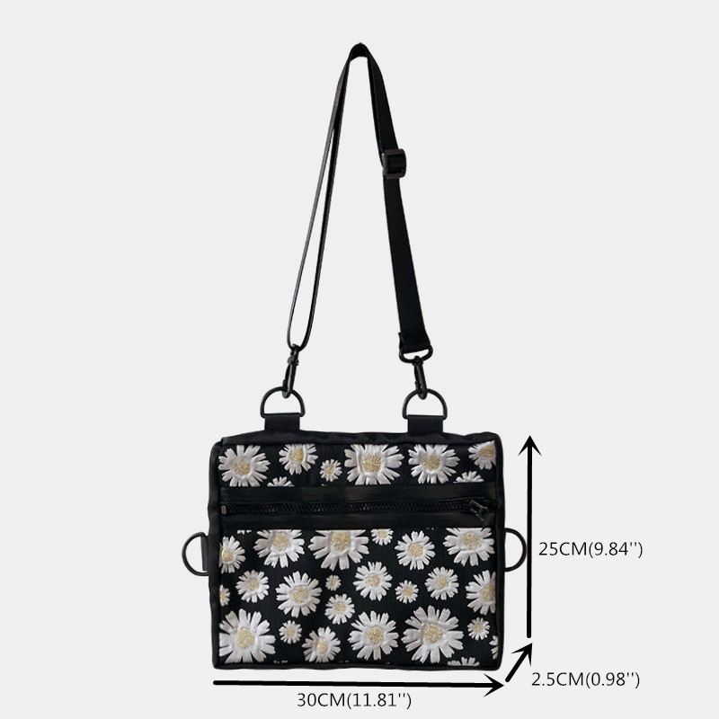 Kvinder Casual Blomster Nylon Crossbody Bag Skuldertaske