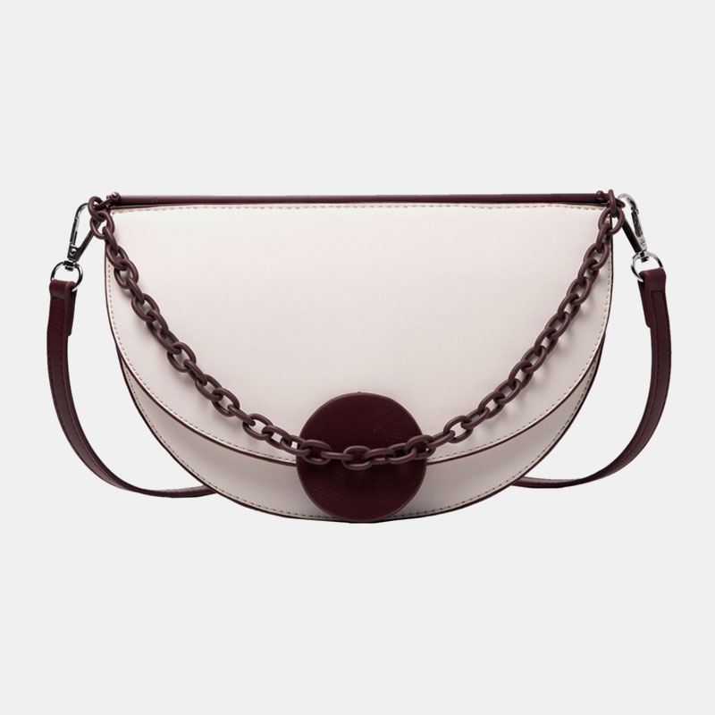 Kvinder Cha Irregular Shape Saddle Bag Skuldertaske