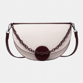 Kvinder Cha Irregular Shape Saddle Bag Skuldertaske