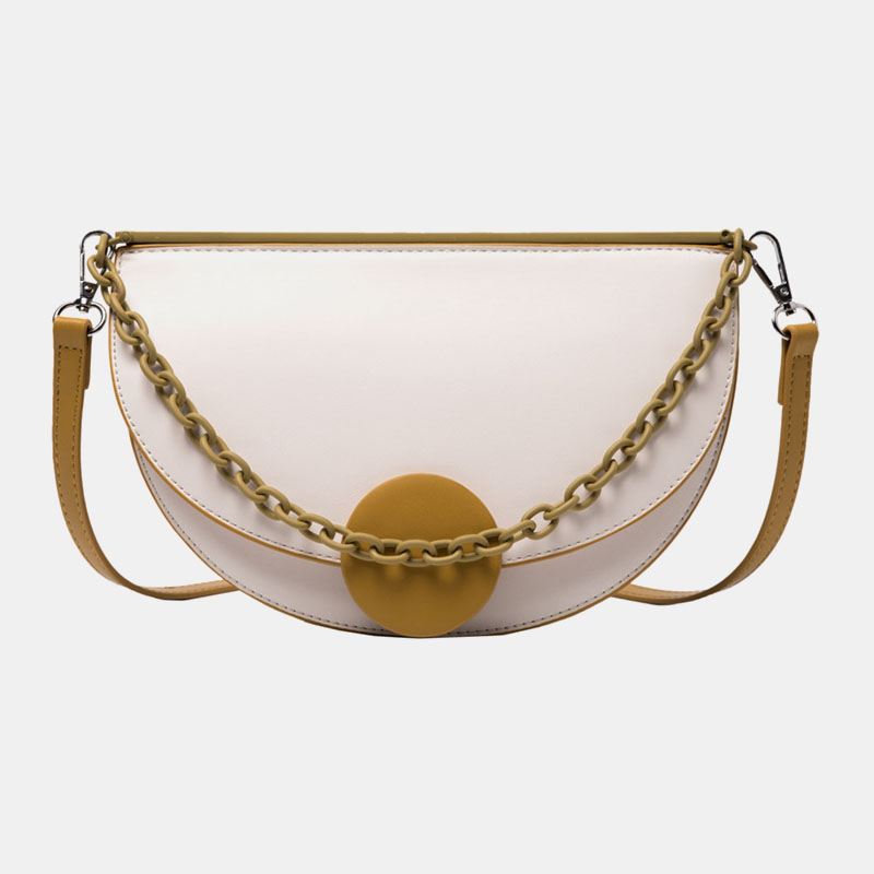 Kvinder Cha Irregular Shape Saddle Bag Skuldertaske