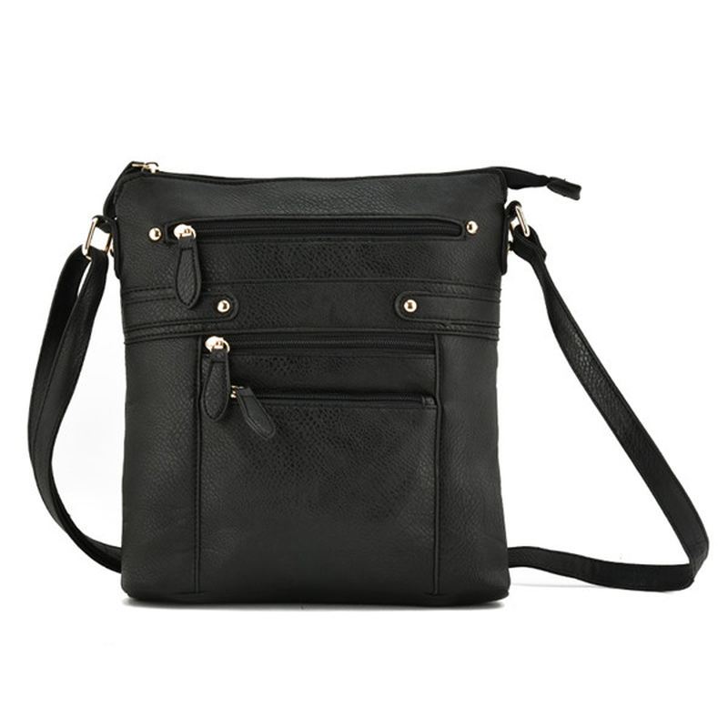 Kvinder Flerlags Lynlåslommer Messenger-tasker Casual Skuldertasker Crossbody-tasker