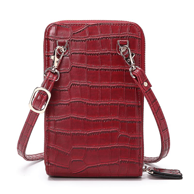 Kvinder Krokodille Mønster Multi-card Slots Taske Telefon Taske Crossbody Taske