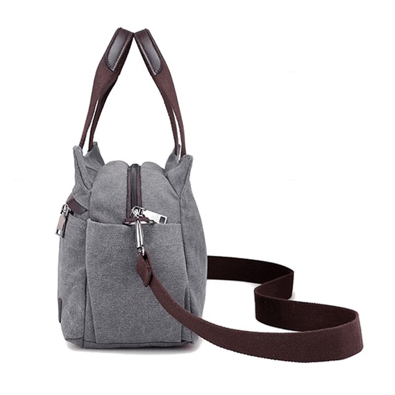 Kvinder Lotus Canvas Håndtaske Kinesisk Crossbody Taske