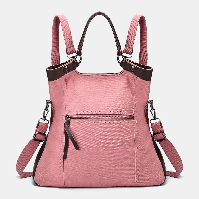 Kvinder Mænd Multifunktion Canvas Crossbody Bag Rygsæk