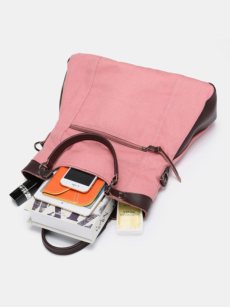 Kvinder Mænd Multifunktion Canvas Crossbody Bag Rygsæk