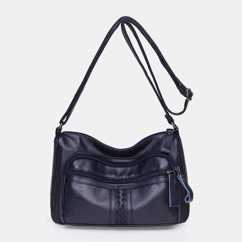 Kvinder Med Stor Kapacitet Crossbody-taske Multi-pocket Slidbestandig Retro Skuldertaske